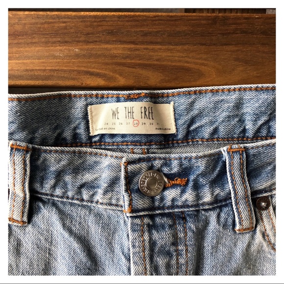 Free People Lace Hem Shorts Denim 28 - Picture 5 of 8
